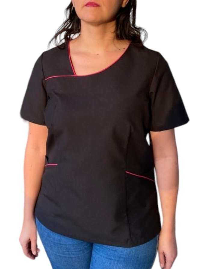 Top Mujer Negro cuello U - Imagen 4